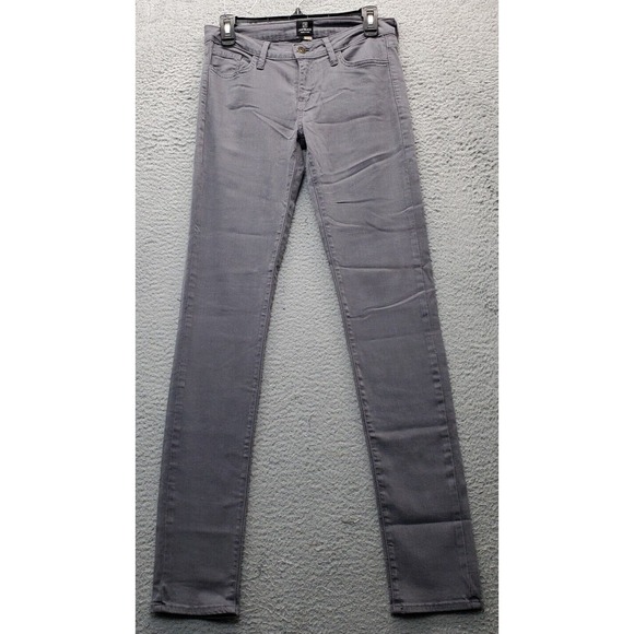 JUST BLACK Jeans Womens Size 28 Gray Curvy Fit Super Skinny Flat‎ Front Stretch - Picture 1 of 8